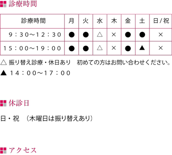 豊橋歯科　診療時間・休診日・アクセス